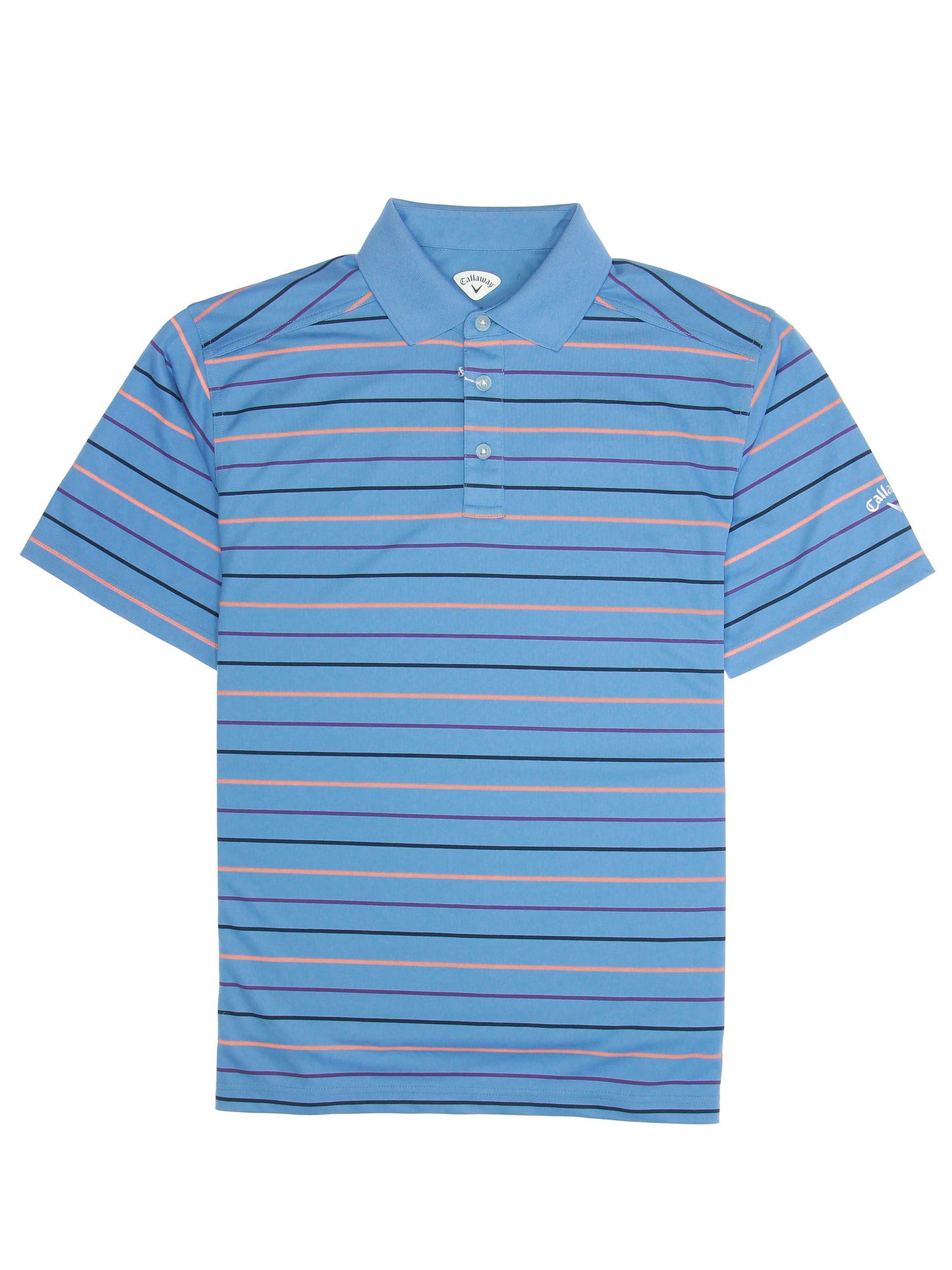 Callaway Golf Mens Riviera Striped Polo Shirt