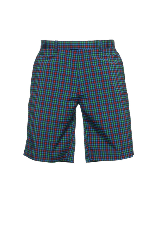 Callaway Golf Men's Multi-Color Checked Flat Front Walking Shorts