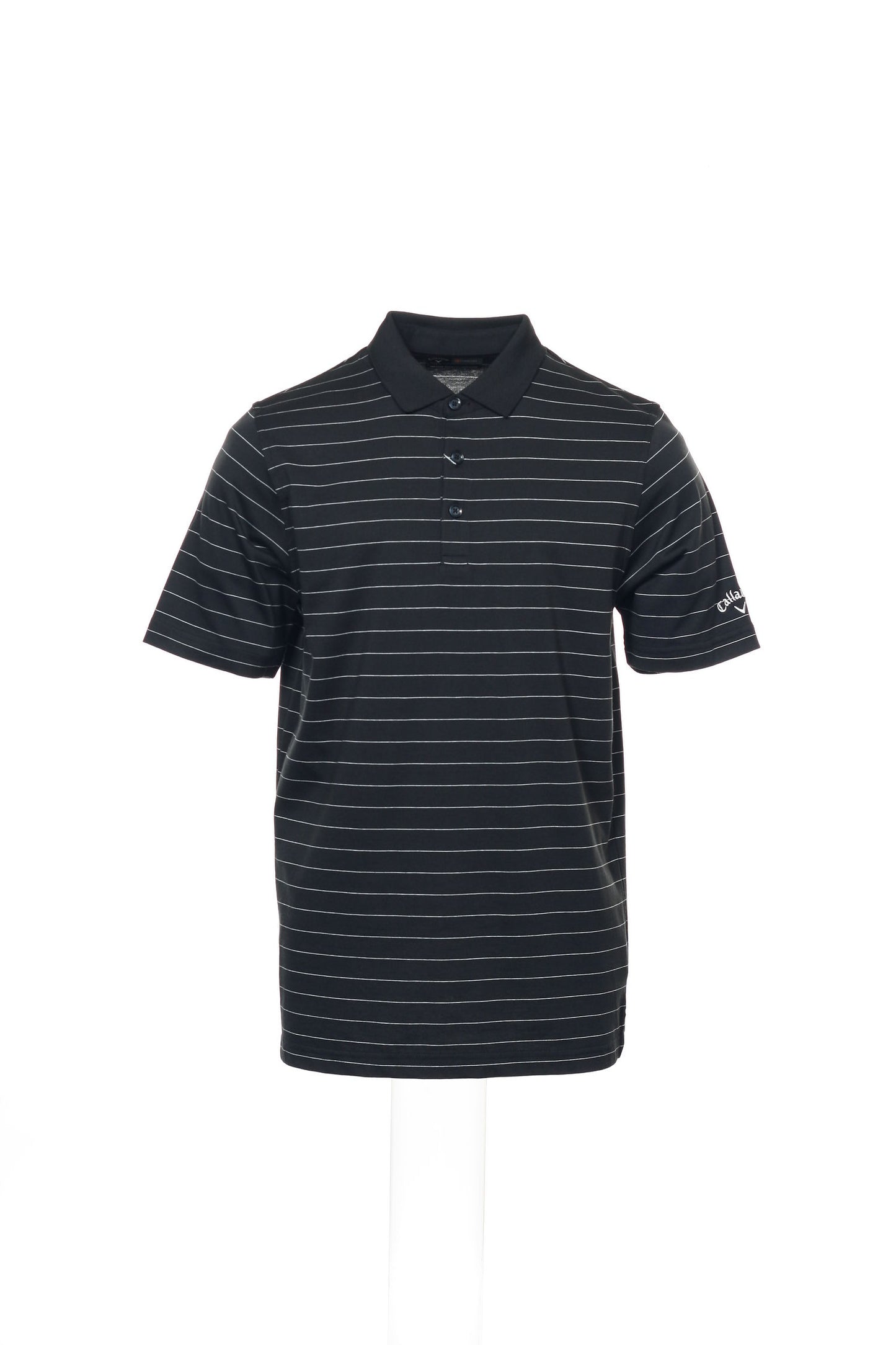 Callaway Golf Men's Black Micro Striped Polo Shirt