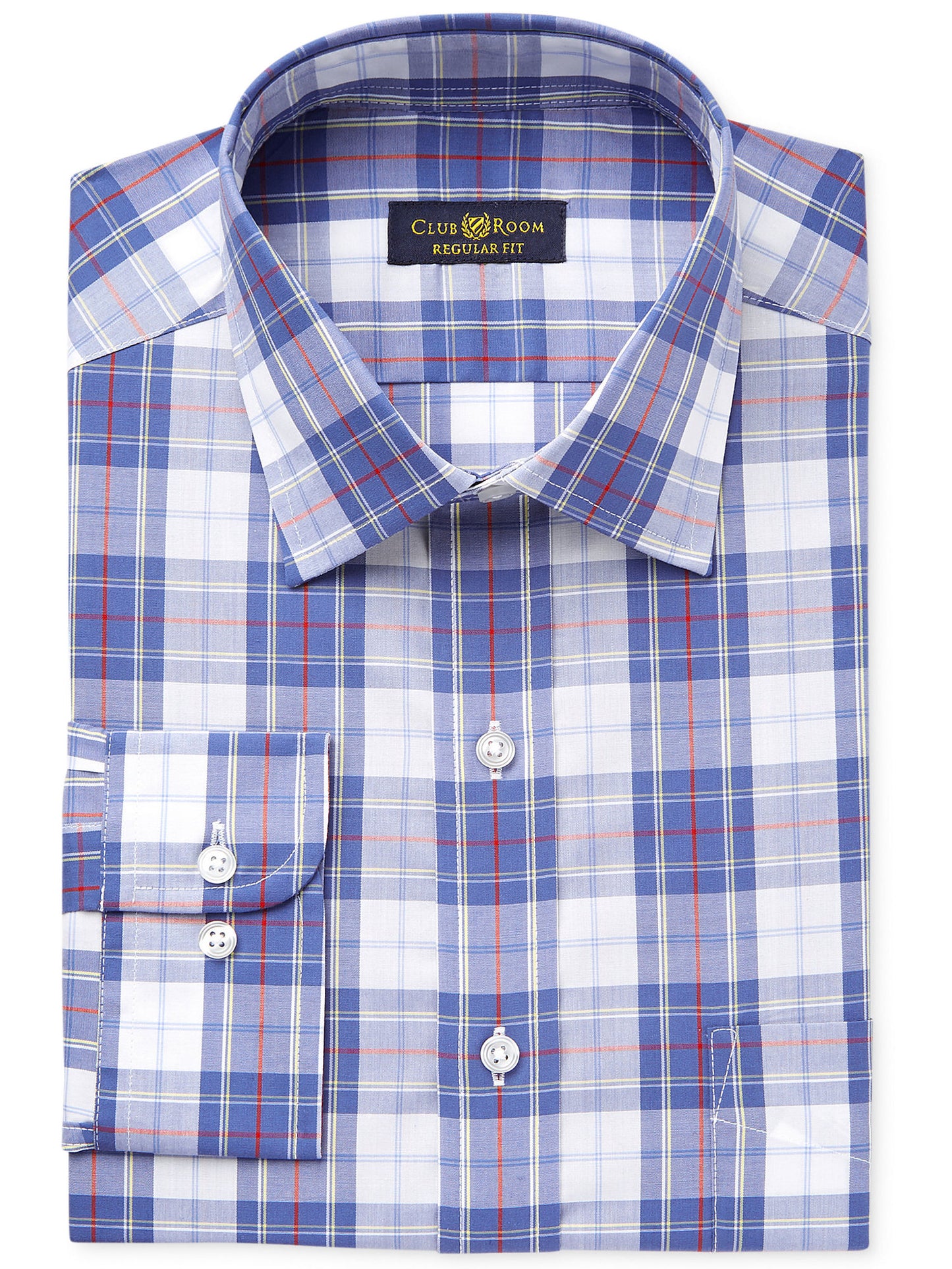 Club Room Mens Blue Dress Shirt