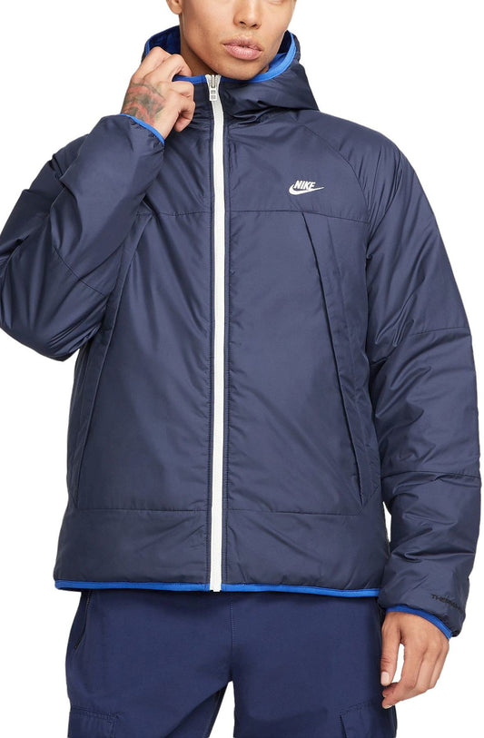 Nike Sportswear Therma-Fit Men's Reversible Blue Hooded Insulated Jacket
