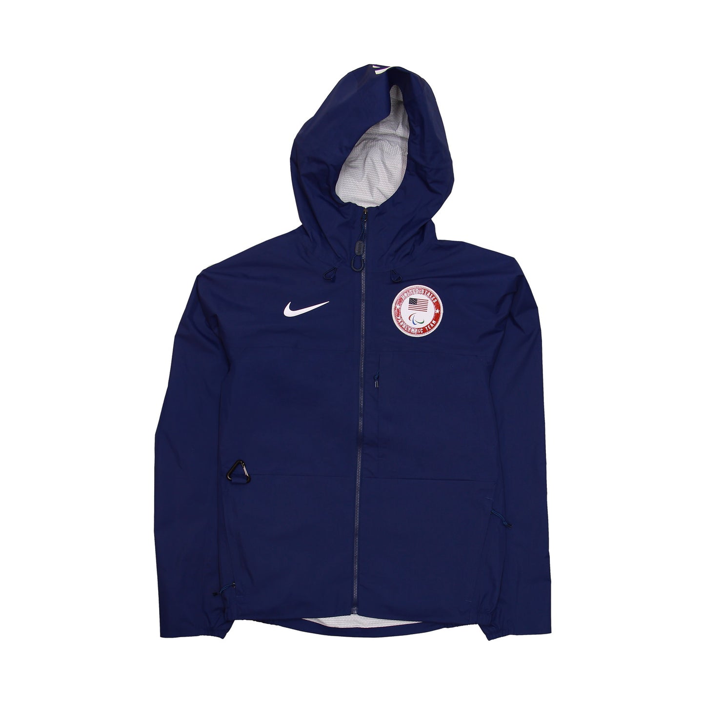 Nike Mens Blue USA Paralympics Team Full Zip Hoodie Windbreaker Jacket