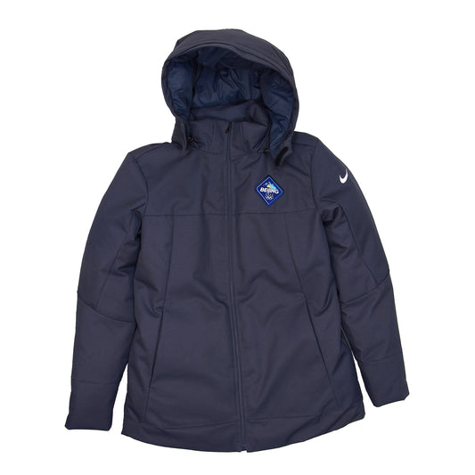 Nike 2022 Beijing Olympics Women's Blue Hooded Down Insulated Jacket