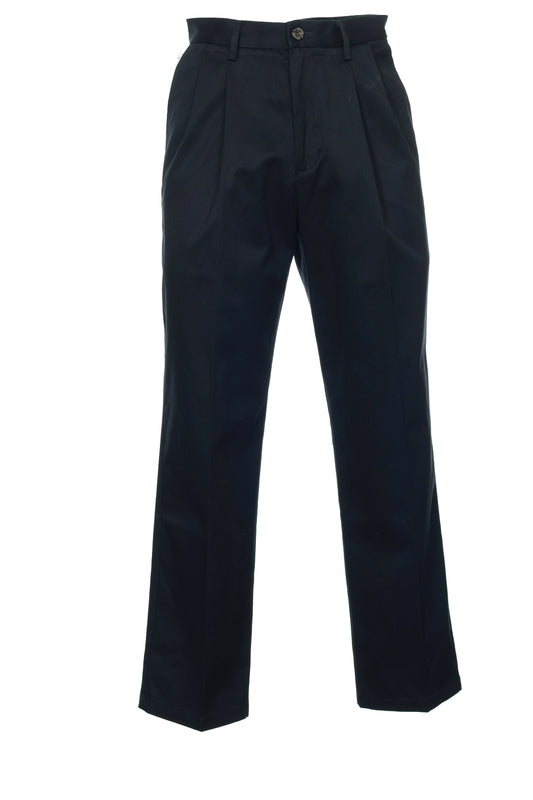 Signature Khaki by Dockers Men's Blue Pleated Pants