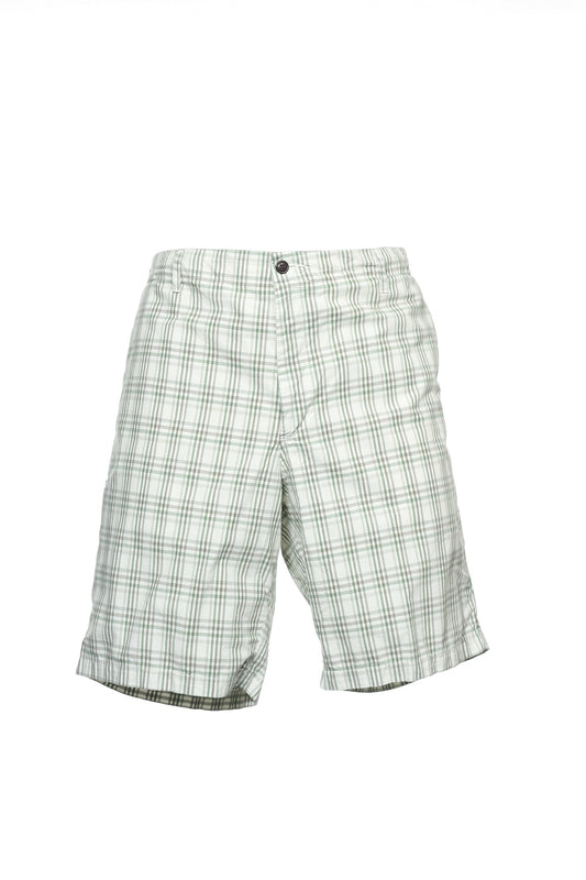 Dockers Men's Green Plaid Flat Front Walking Shorts