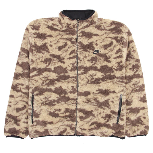 Nike Men's Ripstop Sail/Black Reversible Winterized Zip Fleece Jacket