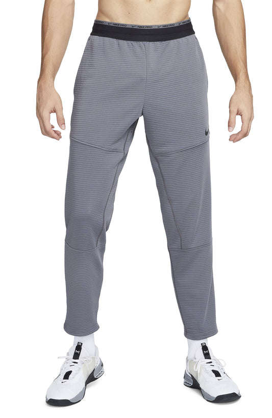Nike Pro Mens Iron Grey Dri-FIT Fleece Fitness Pants
