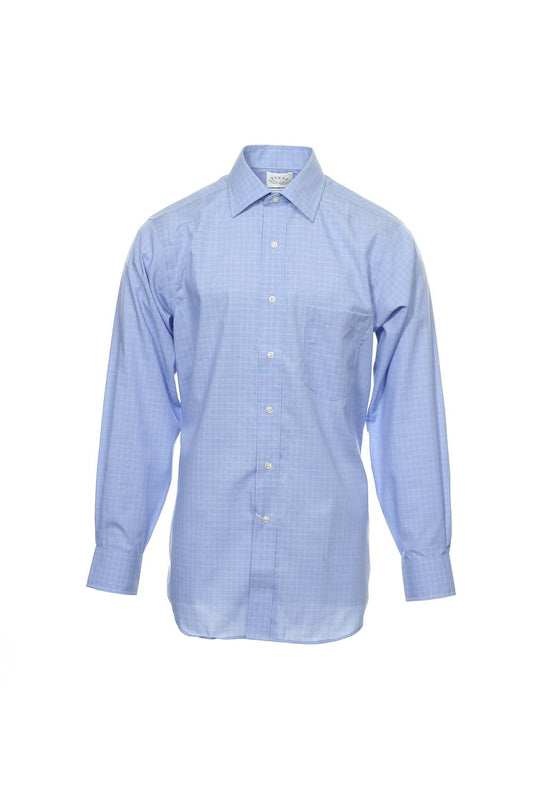 Eagle Men's Blue Window Pane Button Down Shirt