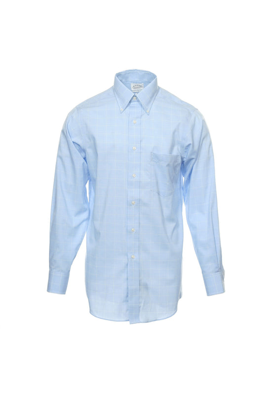 Eagle Men's Blue Window Pane Button Down Shirt