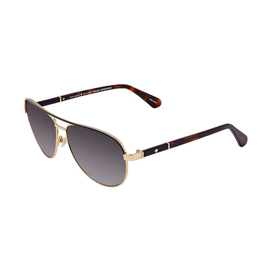 Kate Spade EMILYANN/S 06J9O Pilot Sunglasses - Gold Havana, Gray Gradient Lenses