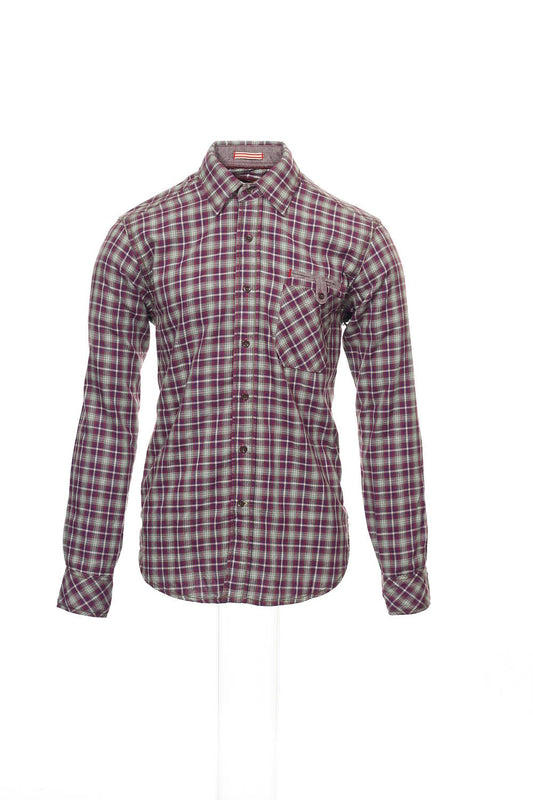 EQ by Equilibrio Men's Purple Button Down Shirt