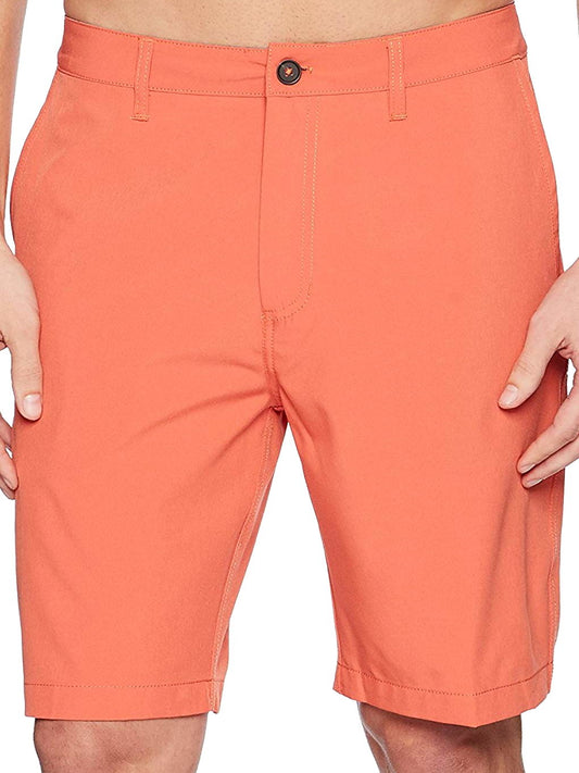 Quiksilver Waterman Vagabond 2 Men's Orange Flat-Front Amphibian Board Shorts