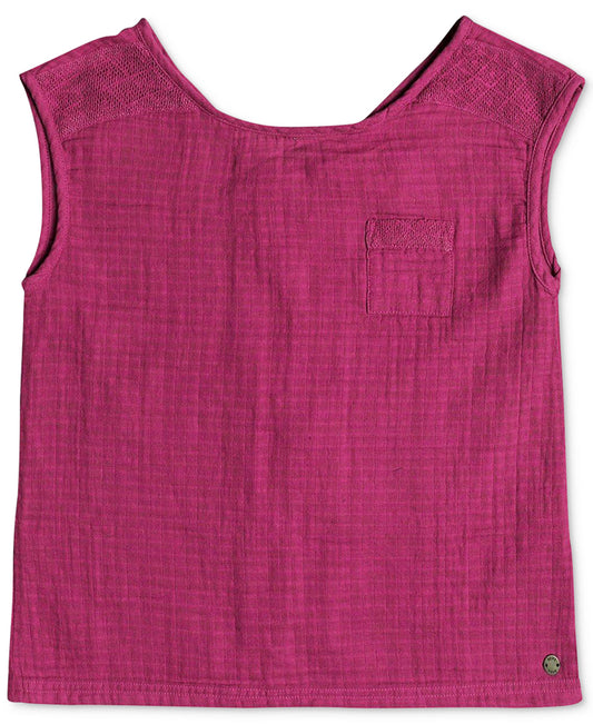 Roxy Girls Magenta Haze Sleeveless Cotton Top