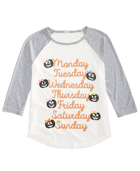 Evy Of California Girls Graphic-Print Raglan T-Shirt Tee Shirt
