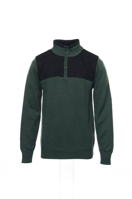 Field Gear Men's Green Half Zip Sweater