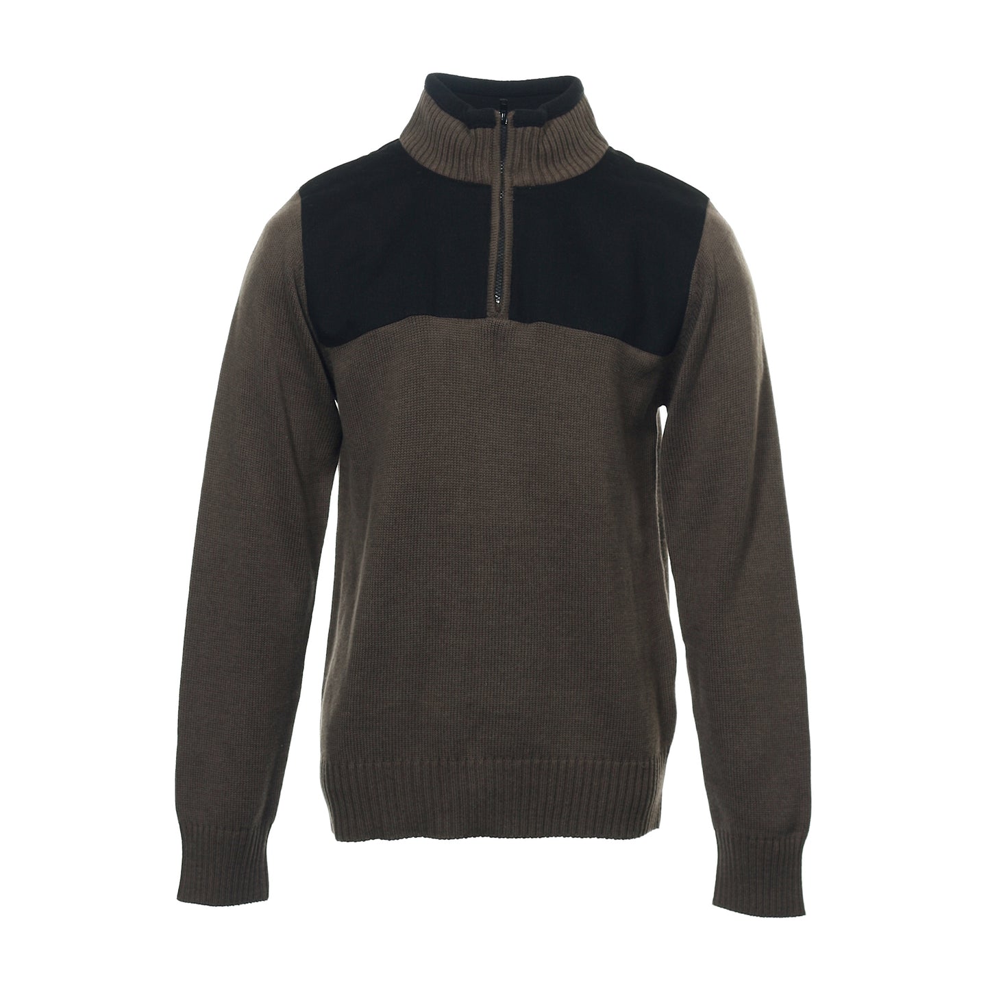 Field Gear Mens Bark Knit Cotton Blend 1/2 Half Zip Sweater