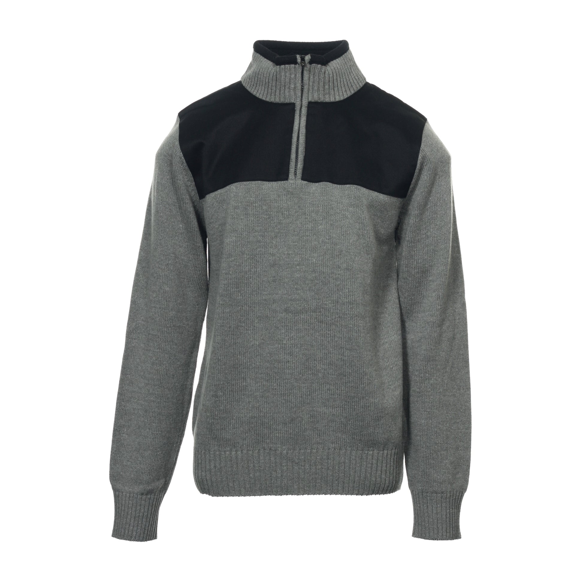 Field Gear Men's Charcoal Knit Cotton Blend 1/2 Half Zip Sweater
