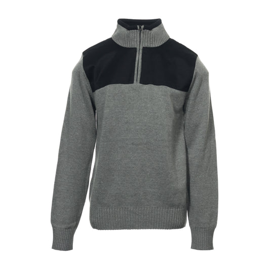 Field Gear Men's Charcoal Knit Cotton Blend 1/2 Half Zip Sweater