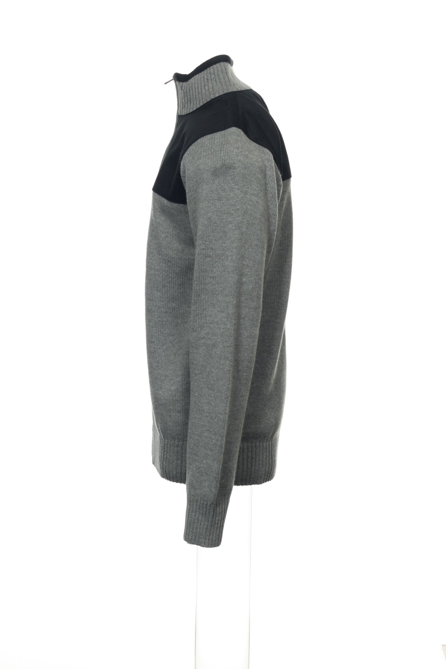 Field Gear Men's Charcoal Knit Cotton Blend 1/2 Half Zip Sweater