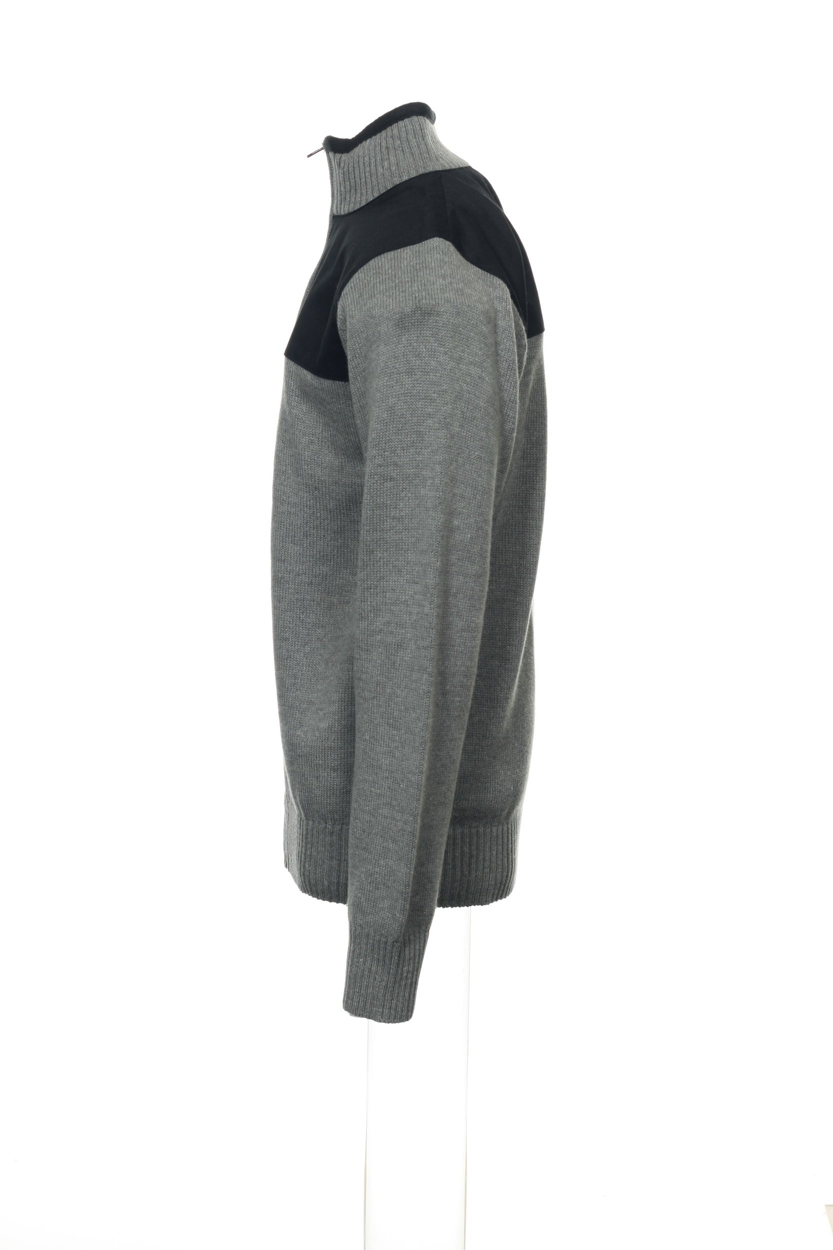 Field Gear Men's Charcoal Knit Cotton Blend 1/2 Half Zip Sweater