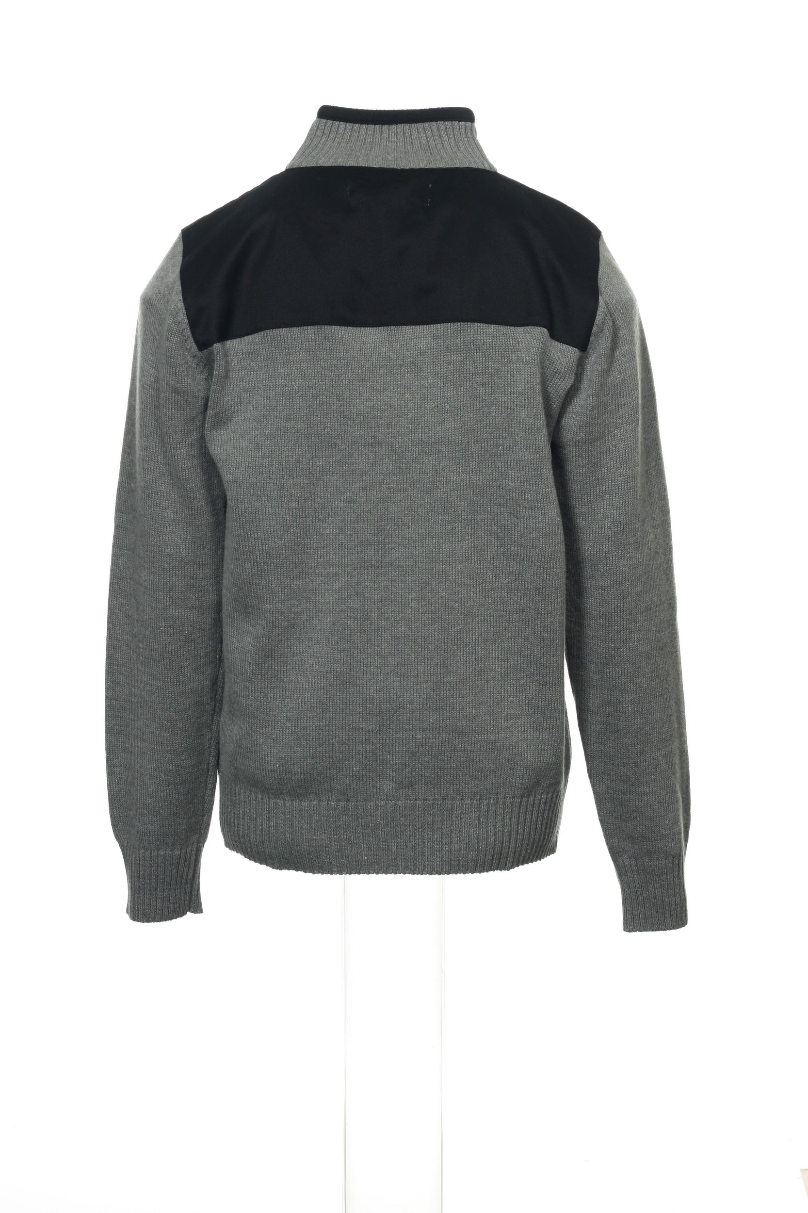 Field Gear Men's Charcoal Knit Cotton Blend 1/2 Half Zip Sweater