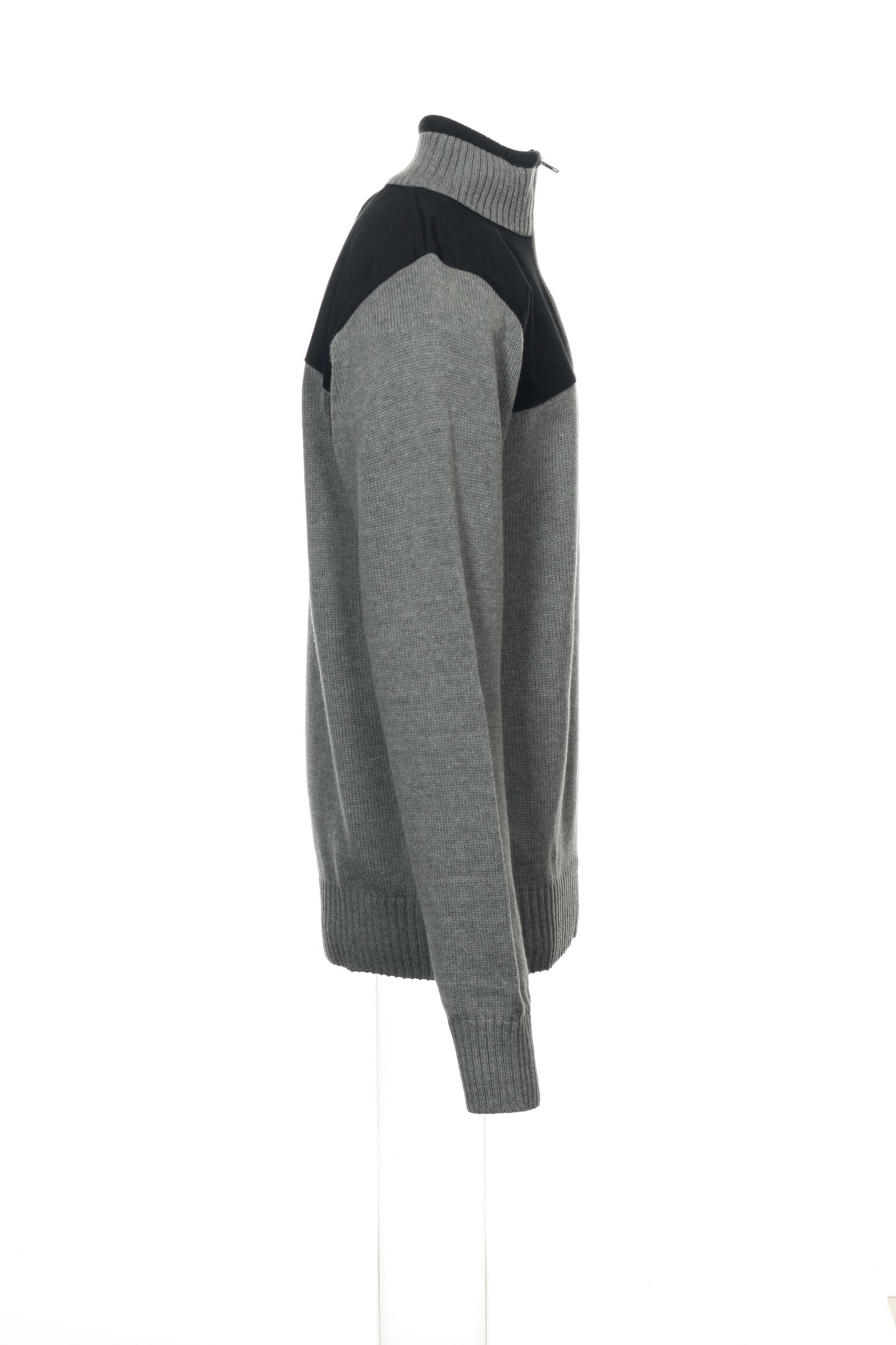 Field Gear Men's Charcoal Knit Cotton Blend 1/2 Half Zip Sweater