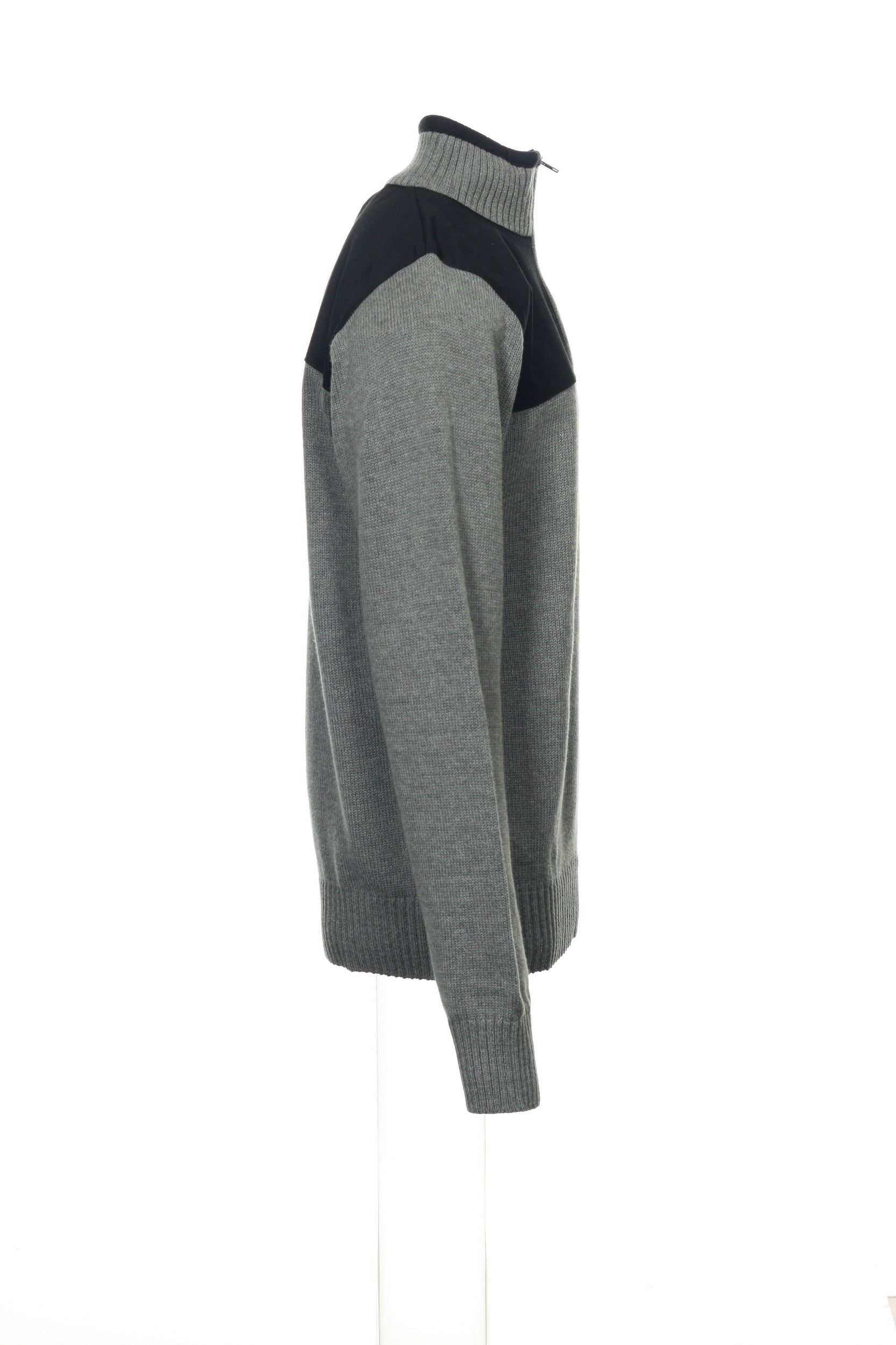Field Gear Men's Charcoal Knit Cotton Blend 1/2 Half Zip Sweater
