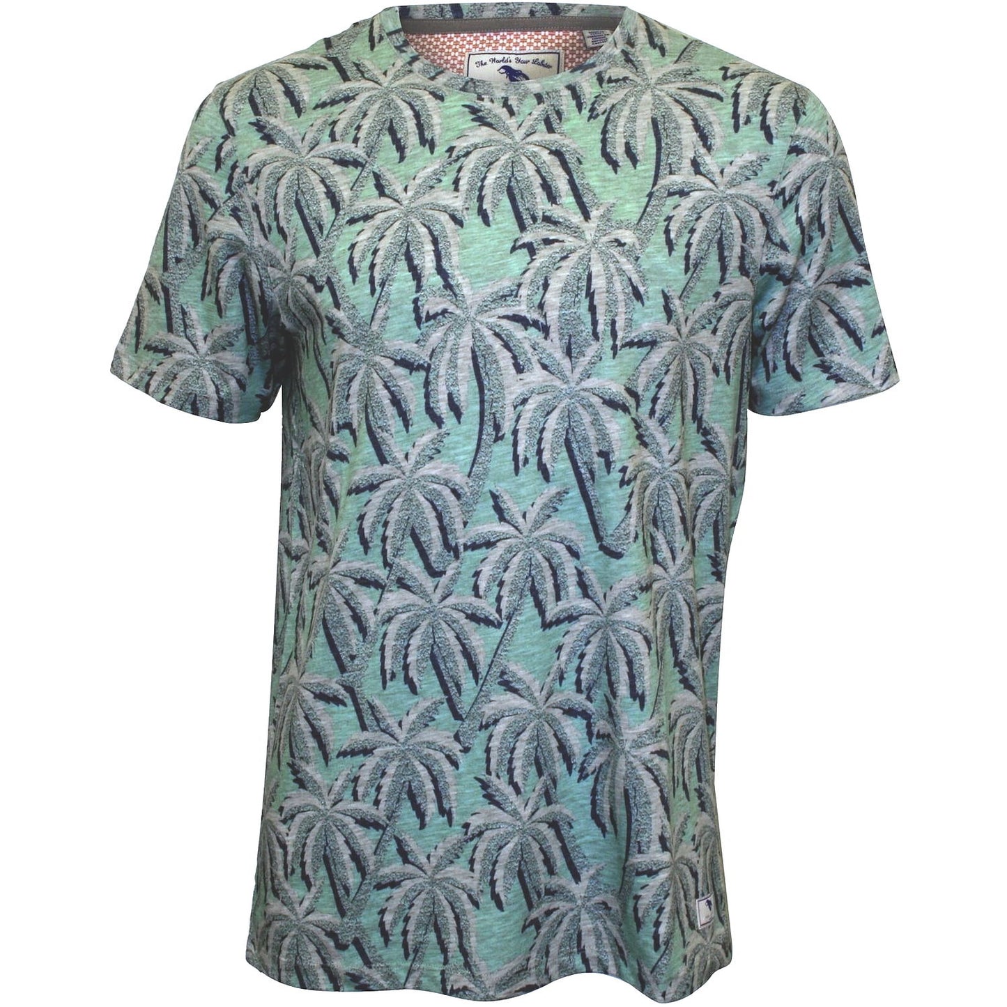 Ted Baker Mens Light Blue Palm Print T-Shirt