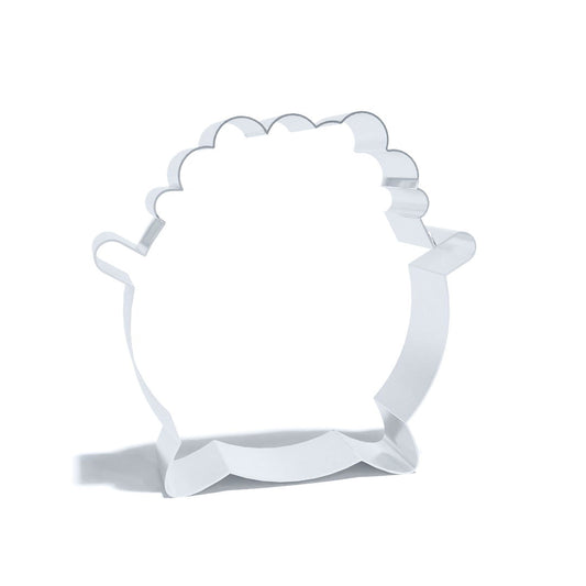 Frosted Sprinkles Double-sided St Patrick's Day Pot of Gold Cookie Cutter, Made in USA Stainless Steel