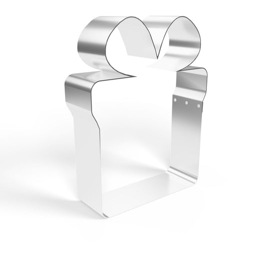 Frosted Sprinkles Double-Sided Present Cookie Cutter, Made in US Stainless Steel