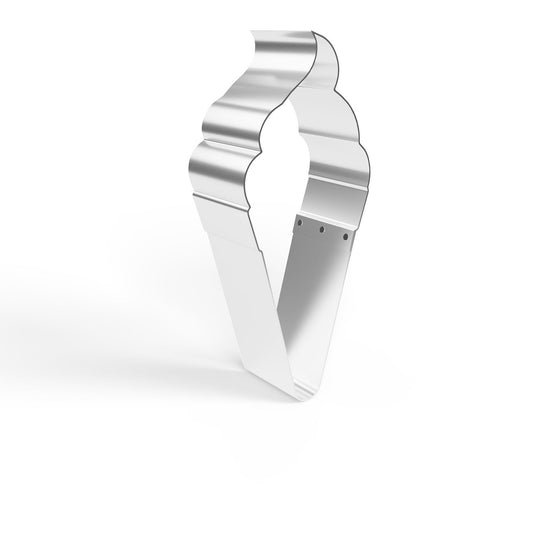 Frosted Sprinkles Double-Sided Soft Serve Ice Cream Cookie Cutter, Made in US Stainless Steel