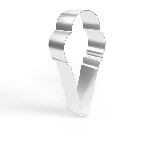 Frosted Sprinkles Double-Sided Triple Scoop Ice Cream Cone Cookie Cutter, Made in US Stainless Steel