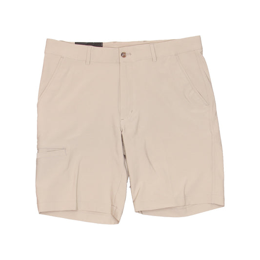 Greg Norman Scotchgard Mens Taupe Golf Flat Front Walking Shorts