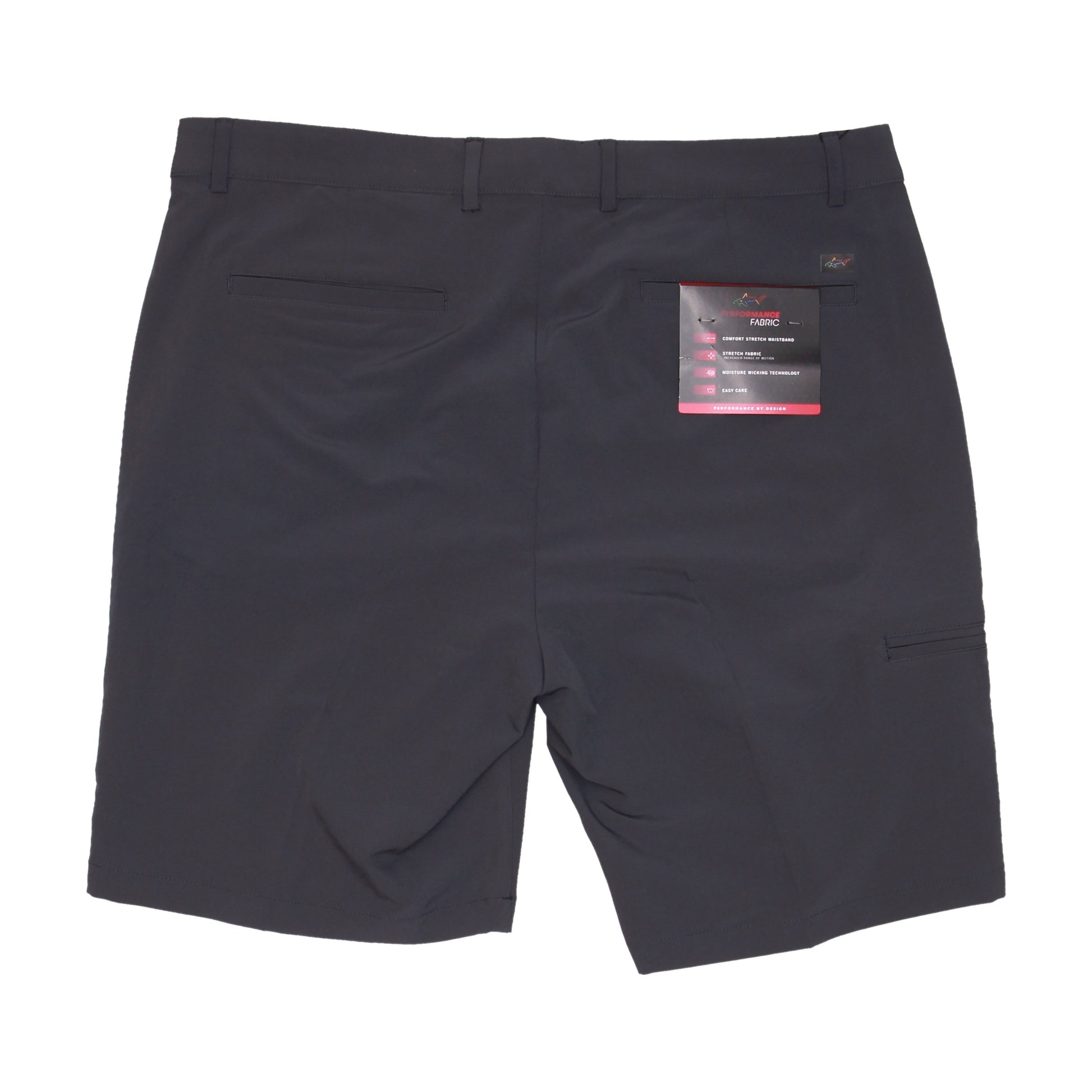 Greg Norman Easy-Care Mens Gray Flat Front Walking Shorts