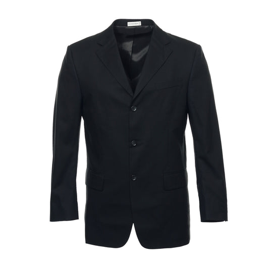 Geoffrey Beene Motion-Max Mens Black Wool 3 Button Sport Coat Jacket