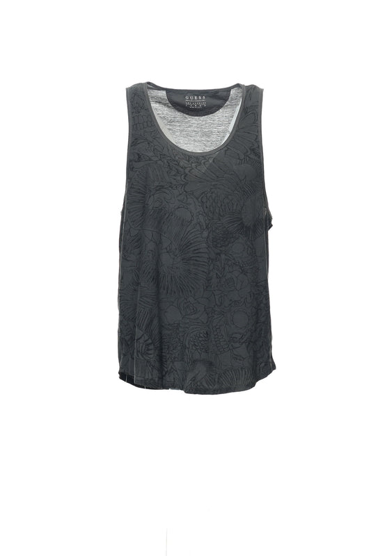 Guess Men's Gray Graphic Tank Top