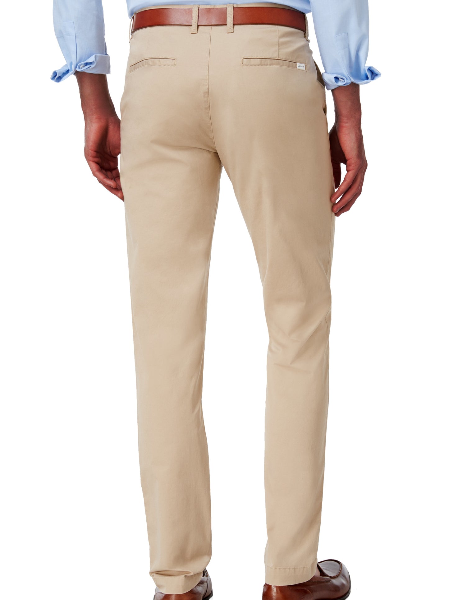 Lacoste Men's Macaroon Slim-Fit Twill Flat Front Pants