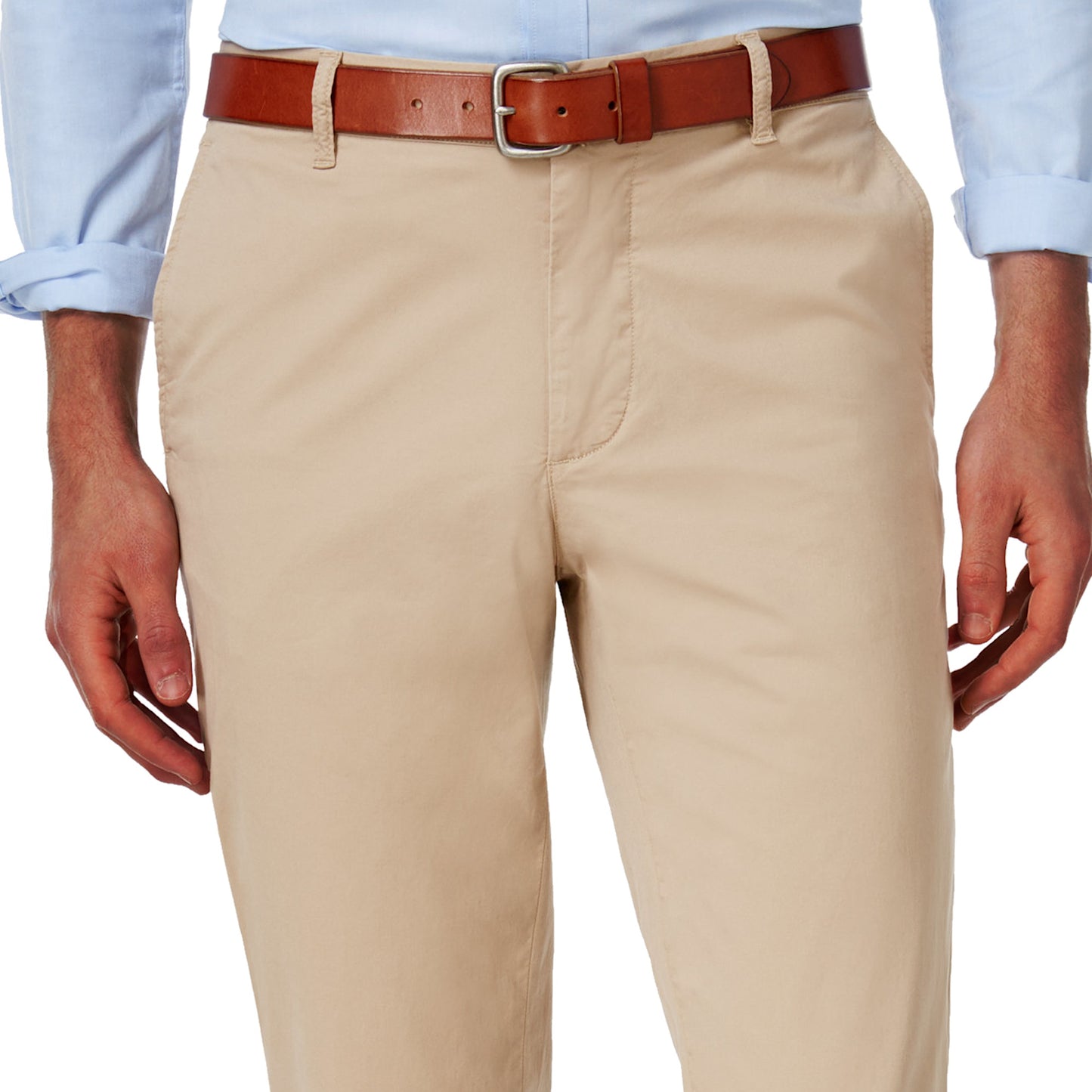 Lacoste Men's Macaroon Slim-Fit Twill Flat Front Pants
