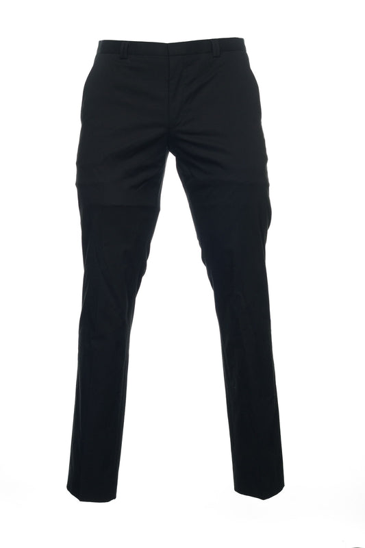 Hugo Boss Men's Black Flat Front Dress Pants