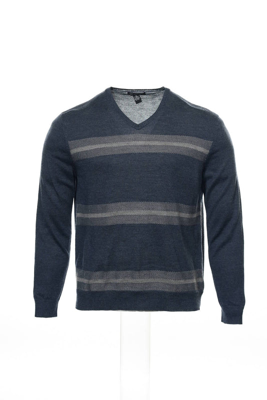 INC International Concepts Men's Blue Heather V-Neck Sweater