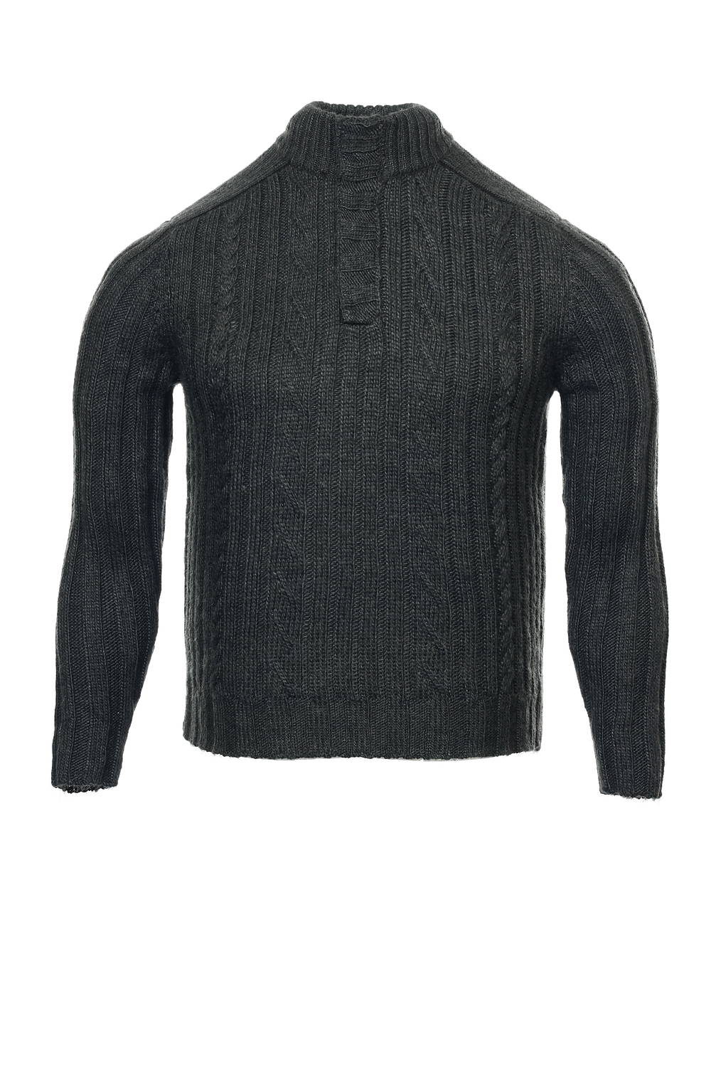 INC International Concepts Men's Gray Cable Knit Half Zip Sweater