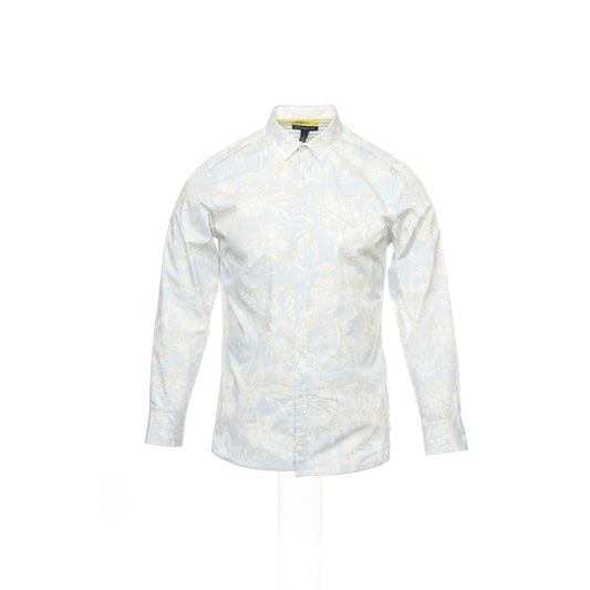 INC International Concepts Men's Light Blue Floral Button Down Shirt