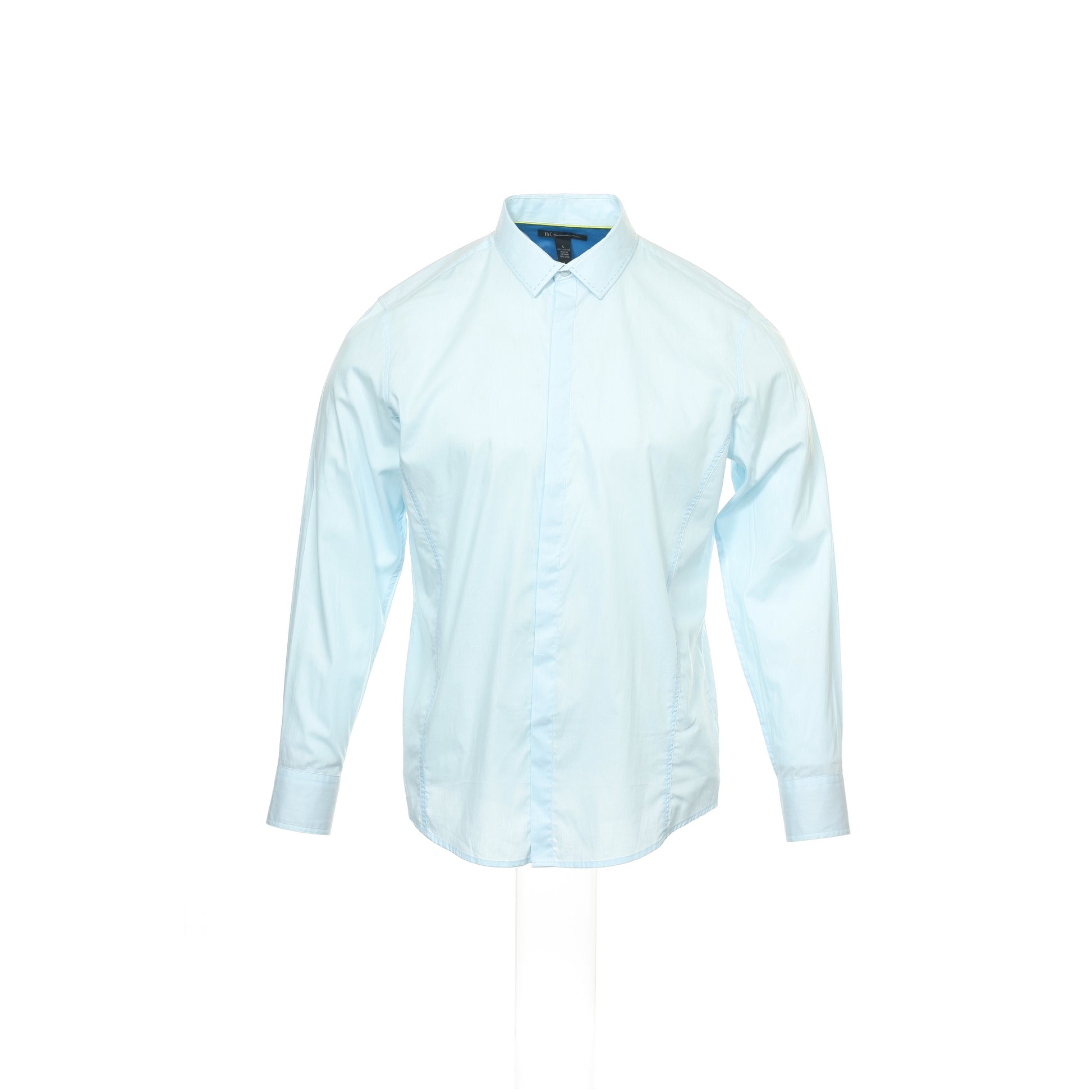 INC International Concepts Mens Light Blue Button Down Shirt