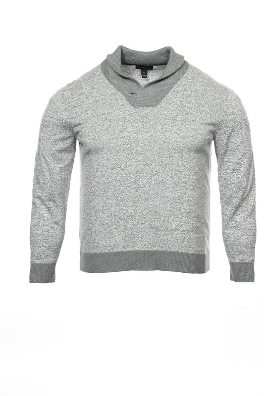 INC International Concepts Men's Light Gray Heather Shawl Neck Sweater