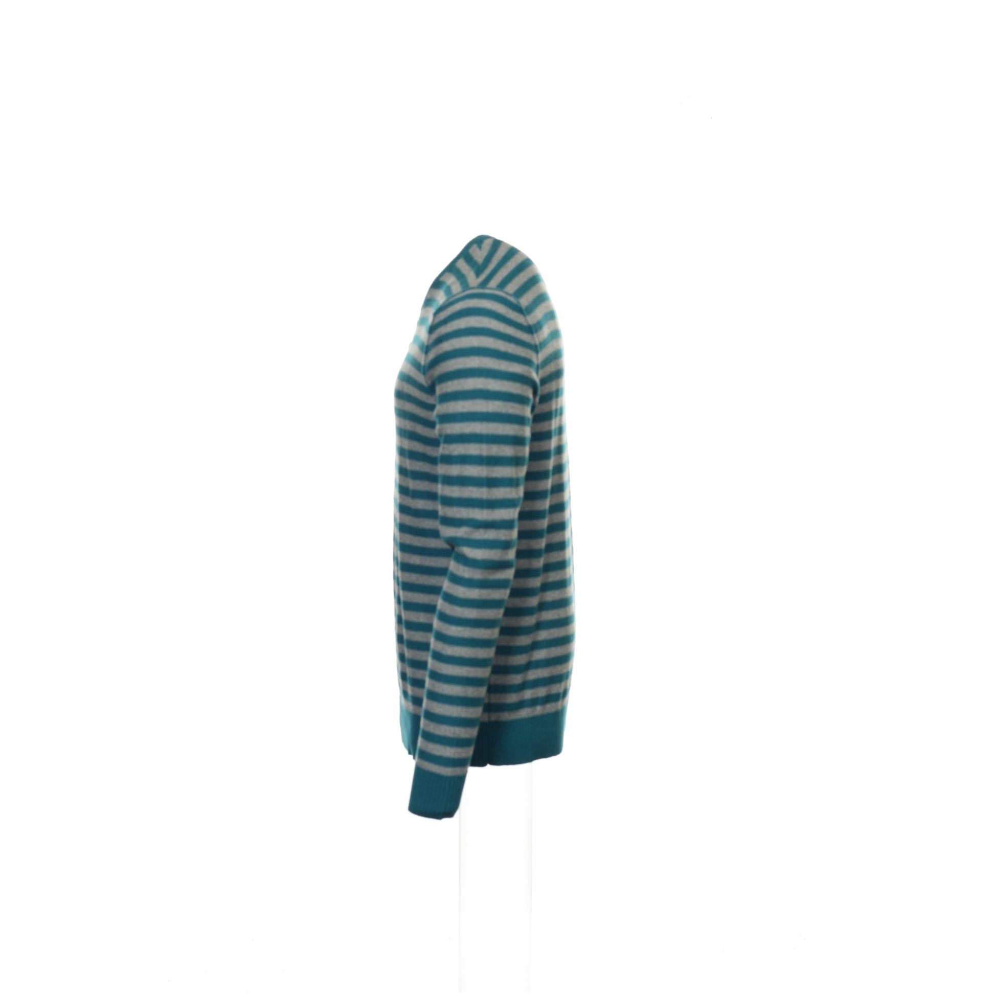 INC International Concepts Men's Green Striped V-Neck Sweater