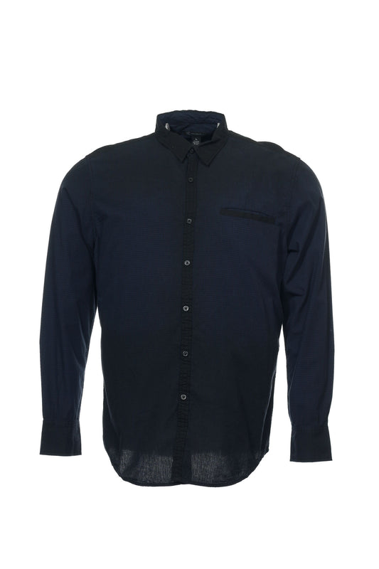 INC International Concepts Men's Blue Checked Button Down Shirt