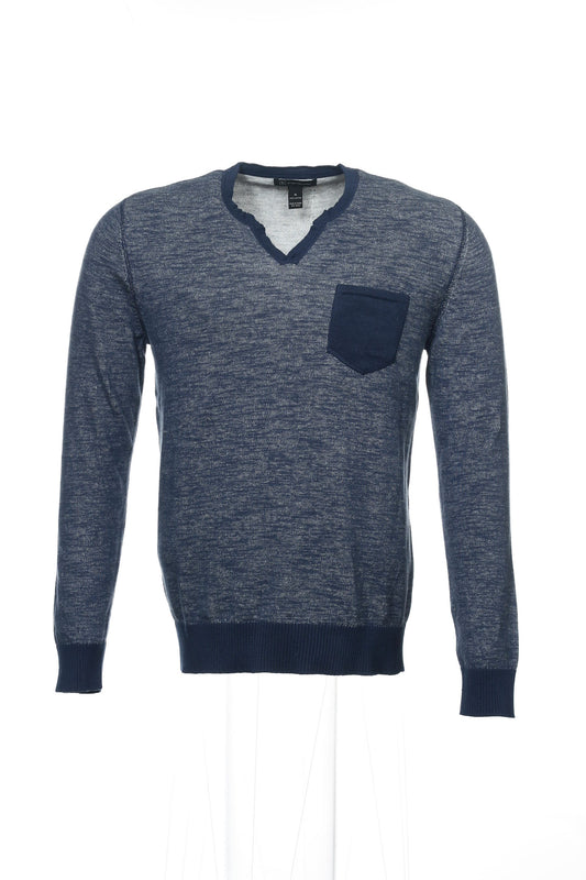 INC International Concepts Men's Blue Heather V-Neck Sweater