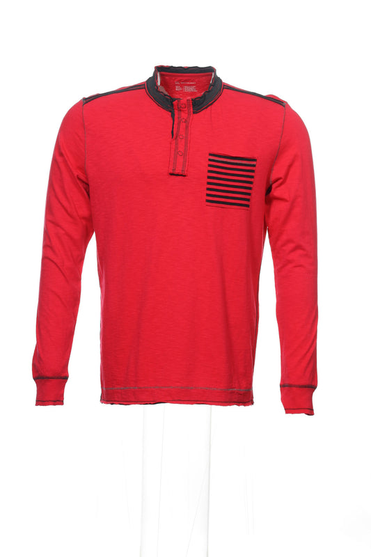 INC International Concepts Men's Red Henley Shirt