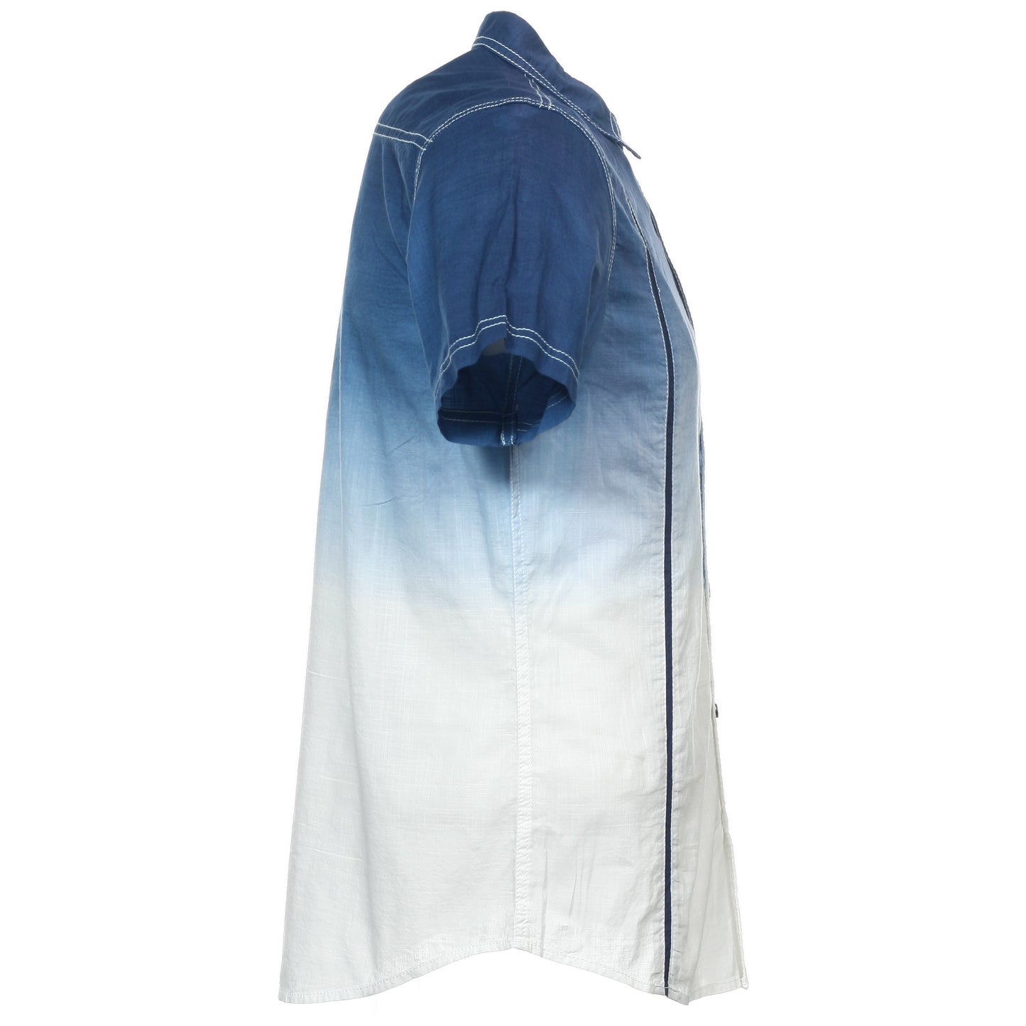 INC Intl Concepts Men’s Short Sleeve Blue White Gradient Shirt Button Front