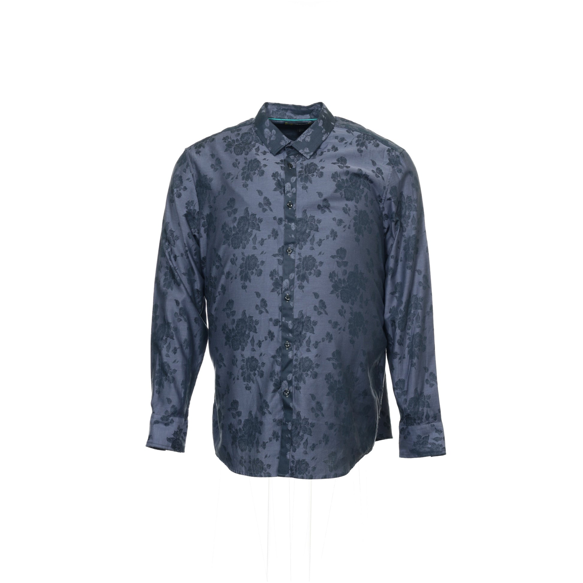 INC International Concepts Men's Blue Floral Button Down Shirt